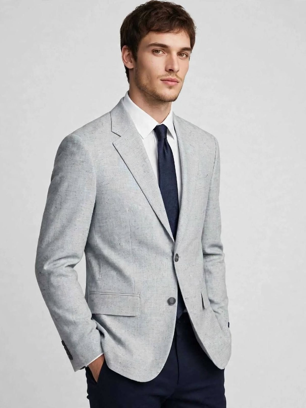 EXPRESS Men's Light Gray Suit Blazer Jacket Size 36R - NWT